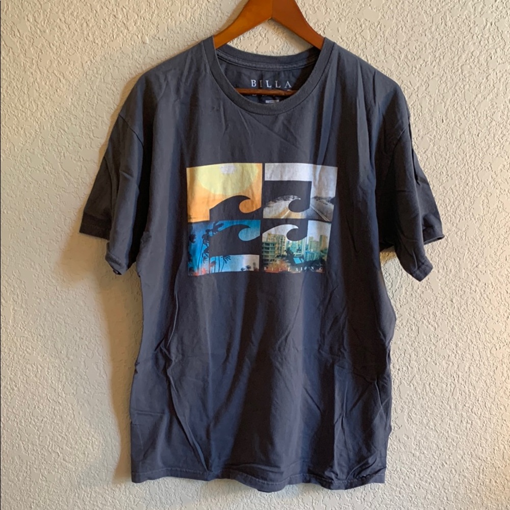 Billabong Gray Short Sleeve Tee Casual Comfort